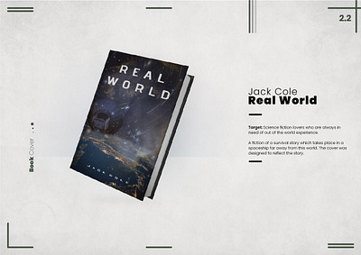 Real World Book Cover book branding composition cover design earth graphic design guideline illustration logo manipulation online print science si fi space vector