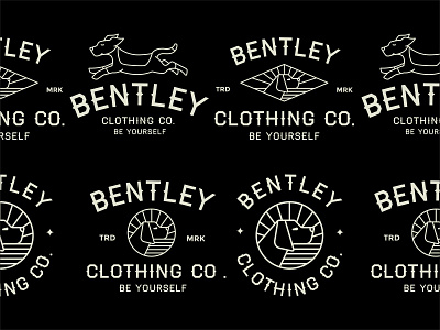 Bentley Clothing Co. apparel badge badge design badges branding clothing design dog doglover fashion geometric identity illustration line lineart logo merch minimal monoline t shirt