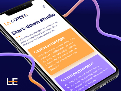 La Cordée investisseurs lacordée mobile orange purple responsive startup tymate