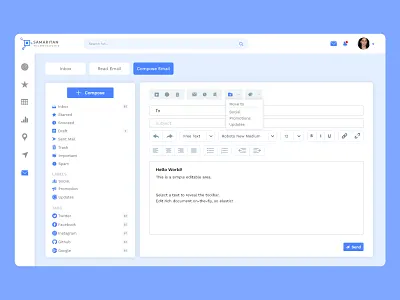 Compose Email UI UX app art compose email design email graphic design minimal ui ux web app