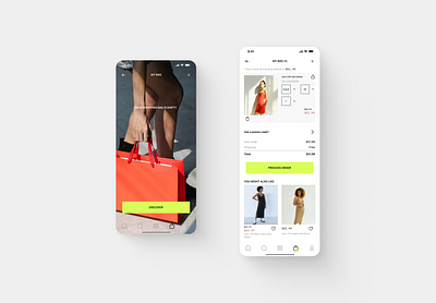 Shopping Bag UI/UX Design app app design branding design e commerce ecommerce ios logo mobile app mobile design shopping bag typography ui uiux design ux vector