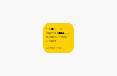 Day 15/30: Currency Converter Widget app appdesign design ios productdesign ui uidesign ux uxdesign widget