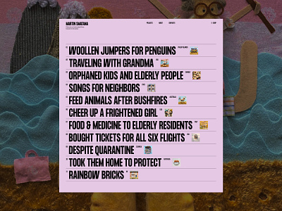 Martin Smatana | Projects Page colours design minimalism new popular trends typography ui ux web design