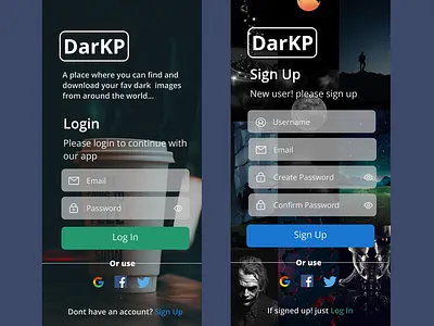 Login and Sign Up UI/UX design(Daily UI design #001)