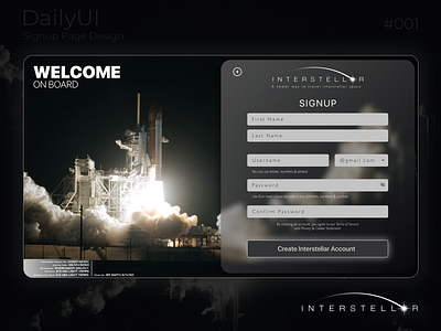 DailyUI #001 | Signup Page Design dailui dailyui interaction desing signin page signup signup page ui uidesign uiux user experience user interface ux webdesign website design