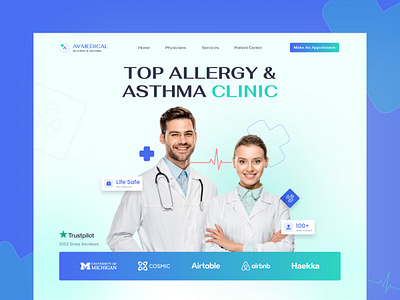 ALLERGY, ASTHMA Website design I UI Design V2 acupuncture allergy asthma branding cardiology clinic figma template health website internal medicine landing page love medical website neurology orthopedic pain management patient center shimulz telemedicine web ui website design