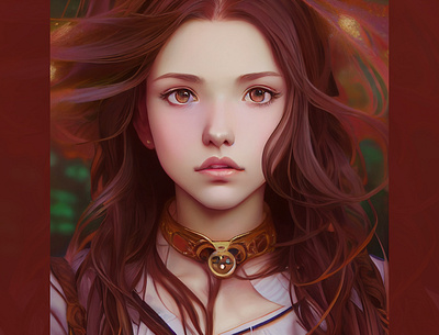 Baldur's Gate inspired Fantasy Female Portrait ai art character concept character design illustration photoshop