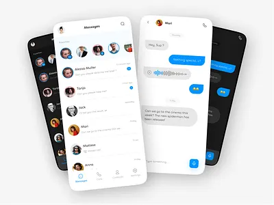 Messaging app communication contacts design history message messaging messneger mobile mobile app mobile application telecommunication ui user interface ux voice