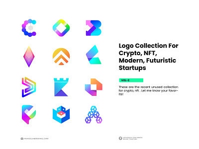 Crypto Logofolio - Logos Mark Creative Futuristic Modern Logo branding branding identity brandmark colorful ecommerce letter logo logo logo designer logo mark logodesign logofolio logotype modern logo modern logo design monogram simple logo tech technology typography unique logo visual identity