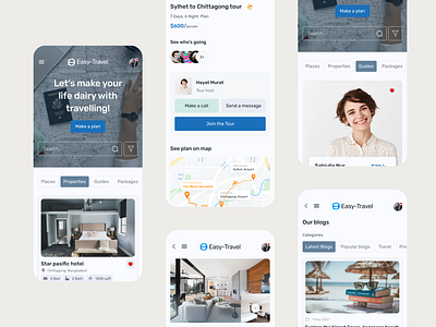 Travel Website Mobile Responsive all animation app design book guide branding design illustration logo popular rent hotel responsive design travel app travel website travelling typography ui ui design ux design vector web design