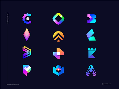 Crypto Logofolio - Logos Mark Creative Futuristic Modern Logo by Ahmed ...