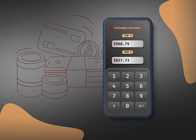 #DailyUI 004 - Currency calculator app dailyui design mobile ui