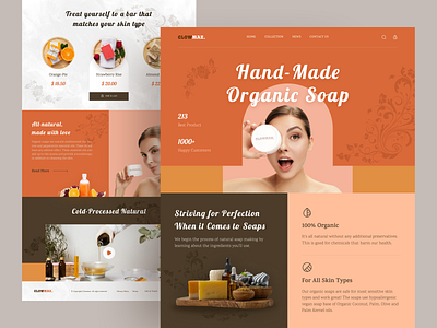 Body Soap Online Store Web beauty body soap branding cart clean cosmetic design landing landing page marketplace online store shampoo shop skincare soap store ui ux web design website