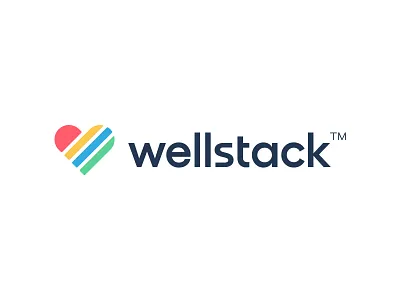 WellStack abdullah designs branding colorful contemporary design graphic design health heart illustration instagram logo logo design logodesign logotype modern logo stack stacks wellness wellstack
