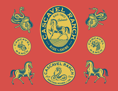 CASCAVEL RANCH - BRAND EXPLORATION artwork branding handrawn illustration vintage vintage logo