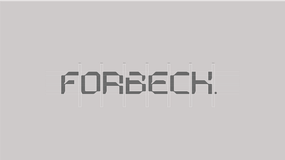 Forbeck - Type Design adobe illustrator brand brand design brand identity branding design illustration logo logo mark logo type mark minimalist personal personal branding personal mark texture type design type logo typographic vector