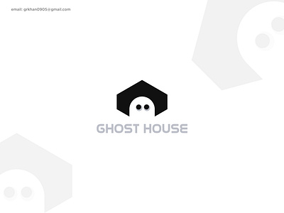 Ghost House Logo Design branding creative creative designer creative logo design dribbble flat logo ghost ghost logo graphic design grkhan0905 home horror house logo minimal portfolio vector