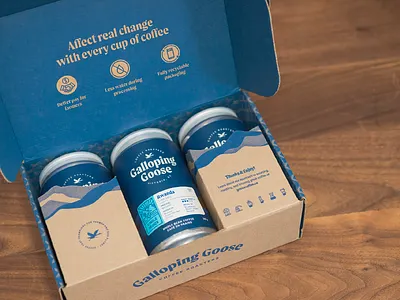 Galloping Goose Coffee Subscription Box box design branding coffee packaging coffee roaster diecut galloping goose packaging packaging design subscription box