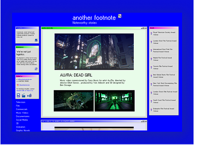 90's Video Production Portfolio served on Webflow ux web design webflow