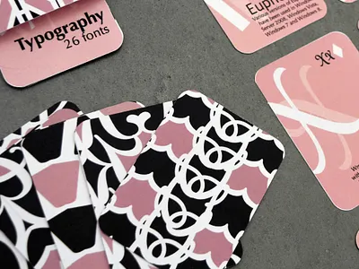 Font Cards design graphic design pattern typography vector