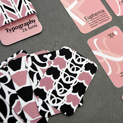 Font Cards design graphic design pattern typography vector