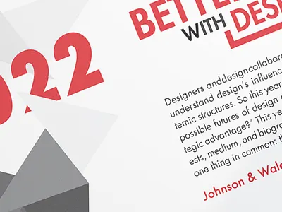 Better World With Design Conference Program design graphic design pattern publication typography vector