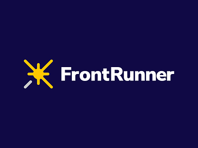 FrontRunner App Branding app app logo blue bold brand design branding design logo purple spark star yellow
