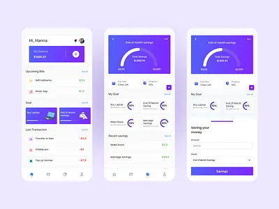 Savings App app bank app finance investment app mobile ui