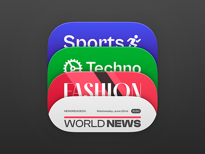 Newsreadeck iOS App Icon app icon icon design ios app icon ios icon design
