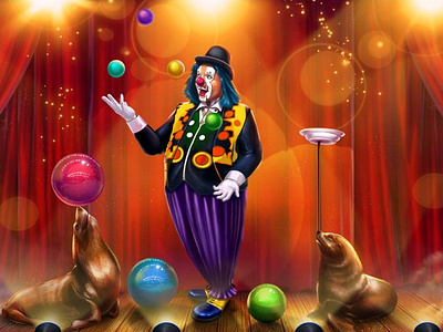 Circus themed slot game background background background design background illustration background image background slot circus illustration circus slot circus themed gambling game art game design graphic design illustration slot design slot game background
