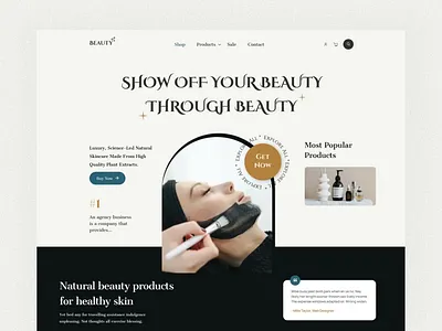 Beauty | Beauty Website Landing Page Design | ui_Clutch animation beauty beauty website branding design design ui figma figma motion graphic design landing page minimal ui minimal website motion graphics motion ui ui ux ux ui web ui website motiom website ui