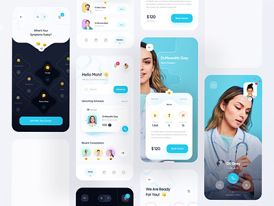 Medical app - Mobile app app app design care clinic doctor health healthcare healthcare app hospital medical medical app medicine mobile mobile app design mobile design mobile ui