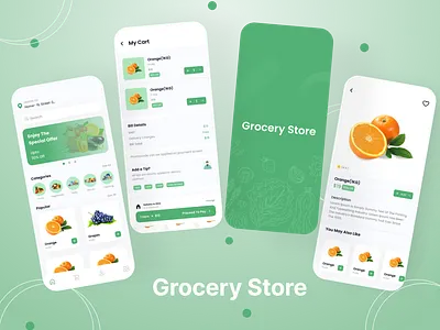 Grocery Application app design graphic design ui ui design