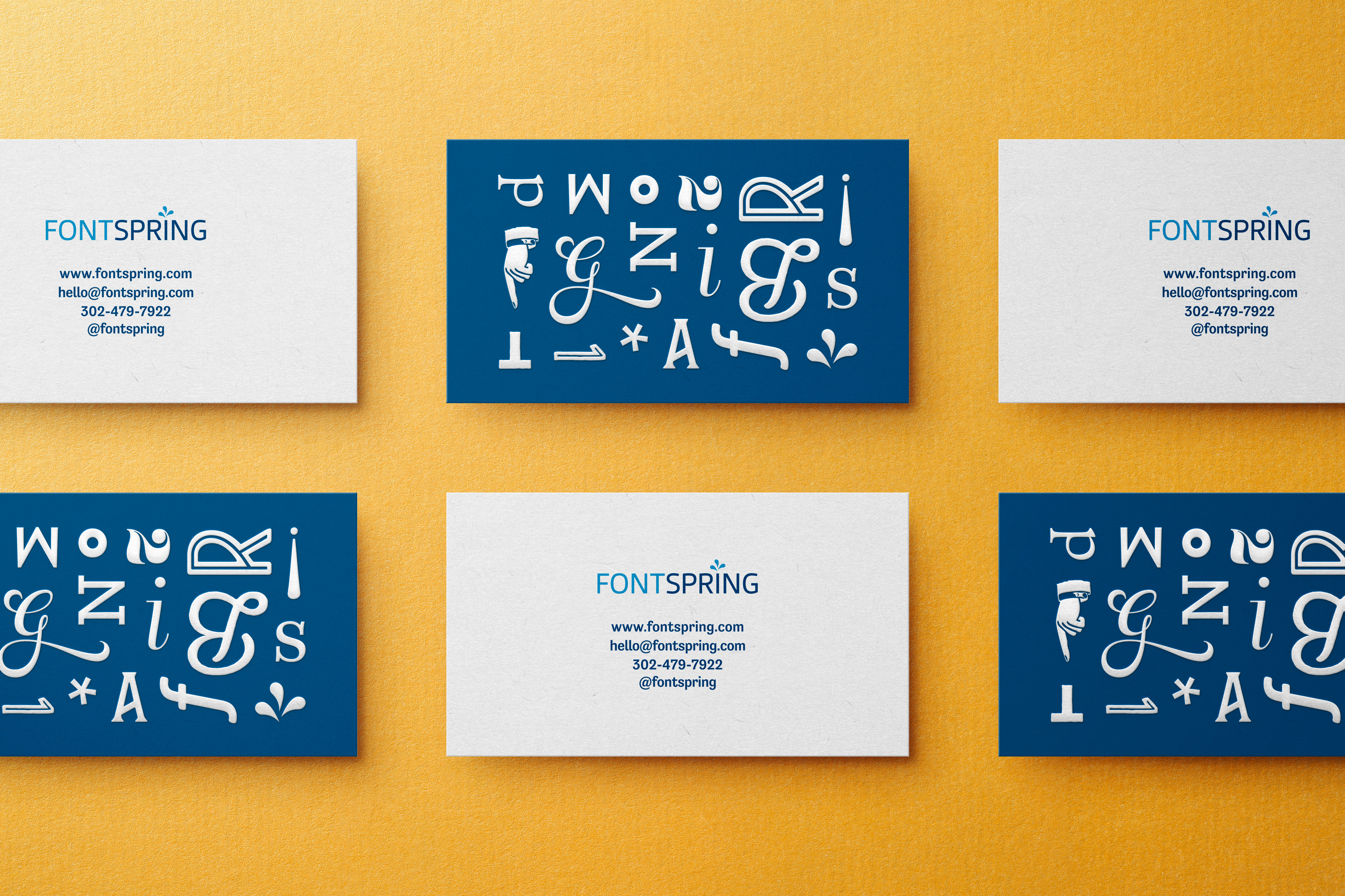 Fontspring Letterpress Business Cards By Brad Almond For Fontspring On ...