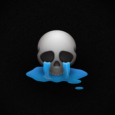 Crying a River Skully design illustration skull vector