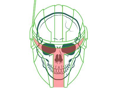 Mando-Skully Take 3 illustration mandolorian skull starwars vector