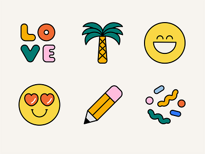 Emoji Sticker Set color cute design icons illustration sticker sticker set vector