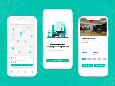 Charge station App-EV charging Concept app design graphic design ui ui design ux