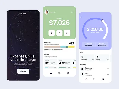 investment banking app app bank concept invest ios mobile transfer ui