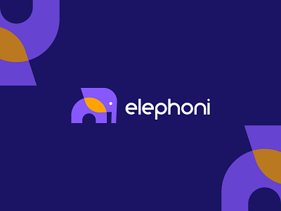 Elephoni - Logo Design abstract animal logo best logo designer in dribbble brand and identity brand and identity logo design branding circle concept design creative logo design elephant geometric logo hire logo designer icon design logo designer logo grid minimalist logo modern logo trends 2022 monogram logo overlapping symbol mark icon