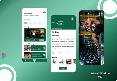 Workout app dailyui design ui ux