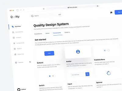 Design System Documentation article blog design design system documentation framework interface minimal navigation react sidebar ui ux