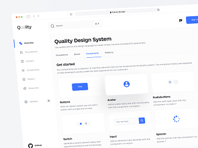 Design System Documentation article blog design design system documentation framework interface minimal navigation react sidebar ui ux