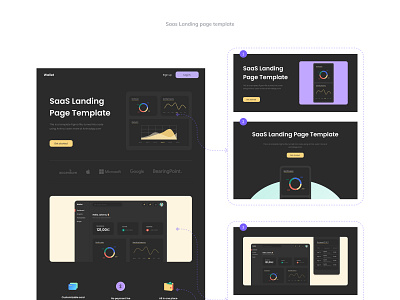 SaaS Landing Page best landing page charts css dashboard free html react responsive saas ui kit vue website