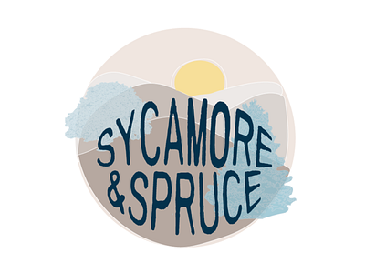 Kombucha Company Logo bottle branding granola kombucha logo nature spruce sycamore trees