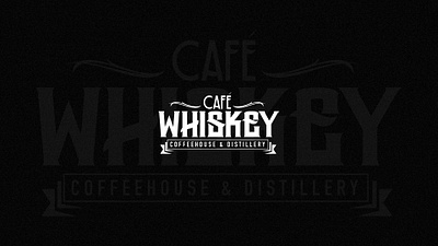 CafeWhiskey americano branding brandsuite cafe coffeehouse design graphicdesign logo logobrand old fashion whiskey whisky
