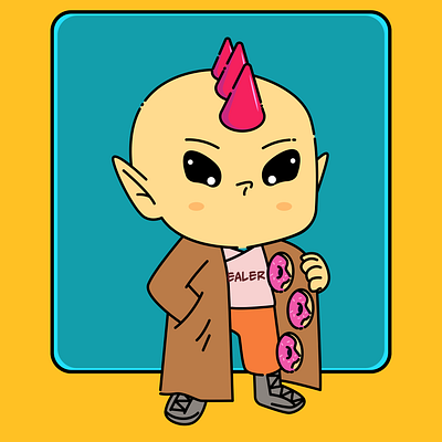 Psst, need some Donuts? character design donut illustration invader metaverse