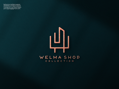Welma Shop Logo Design lettermark