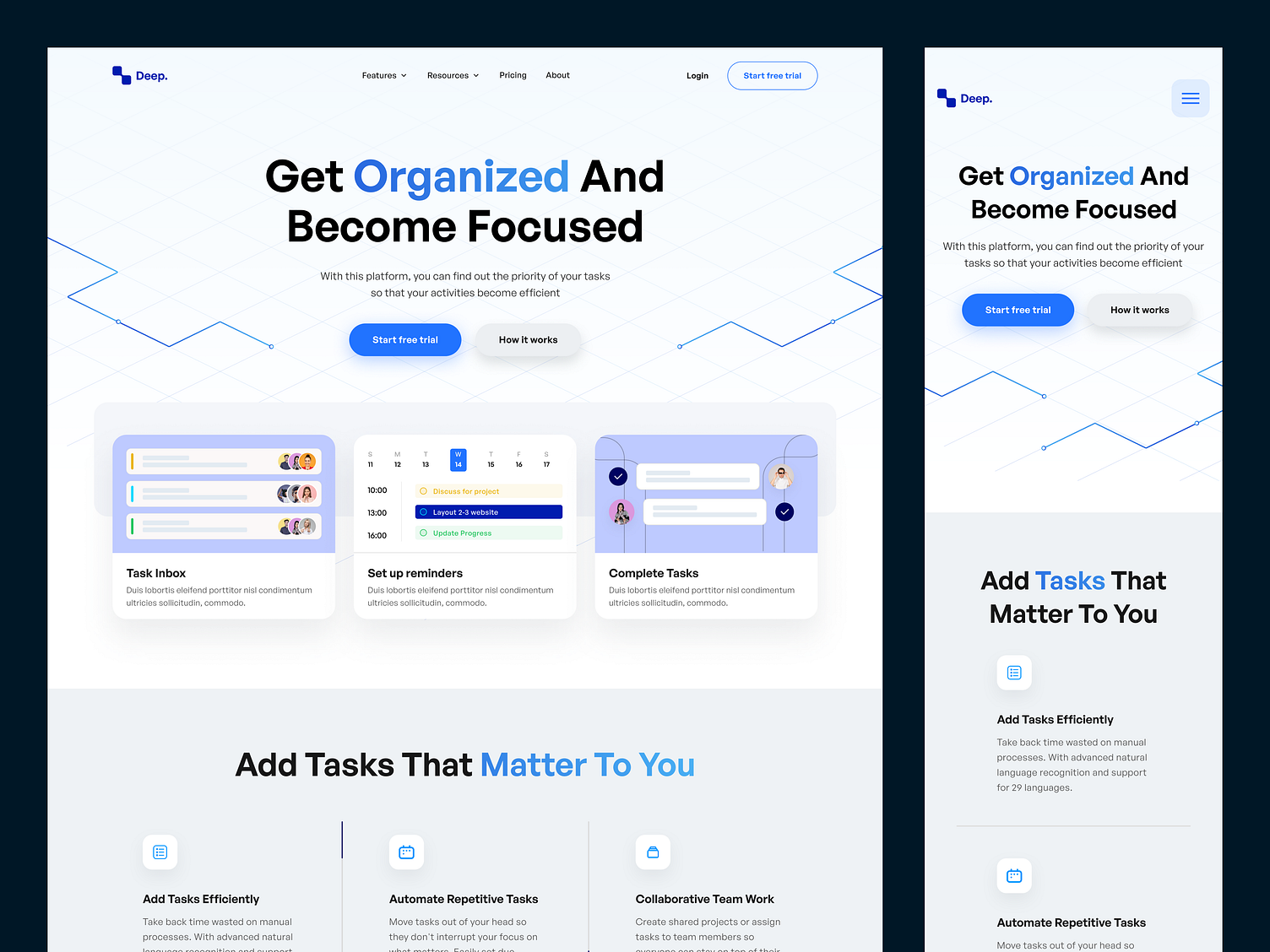 Task Management - Website by Bagas Prayogo for Morva Labs on Dribbble