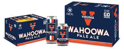 UVA Wahoowa Pale Ale beer beer can beer label branding design graphic design illustration university of virginia uva wahoo wahoowa